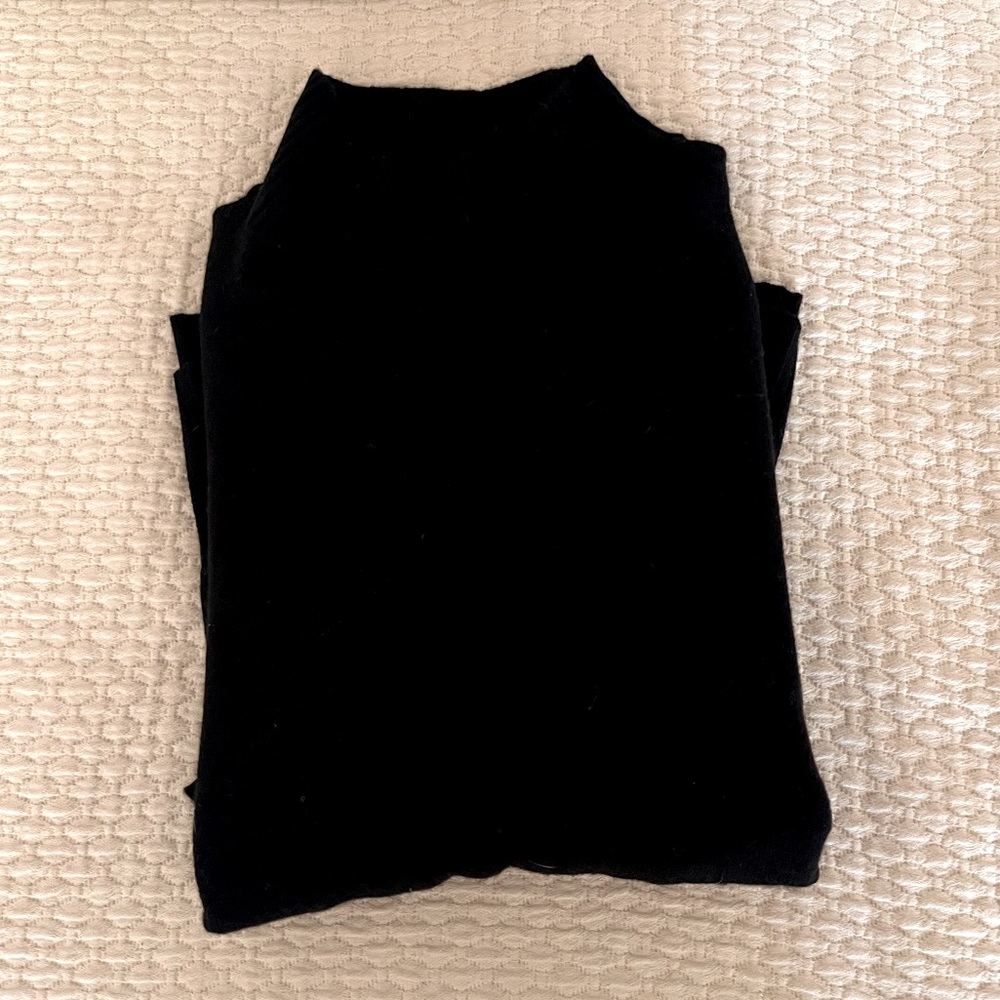 Black mock neck j crew cashmere sweater